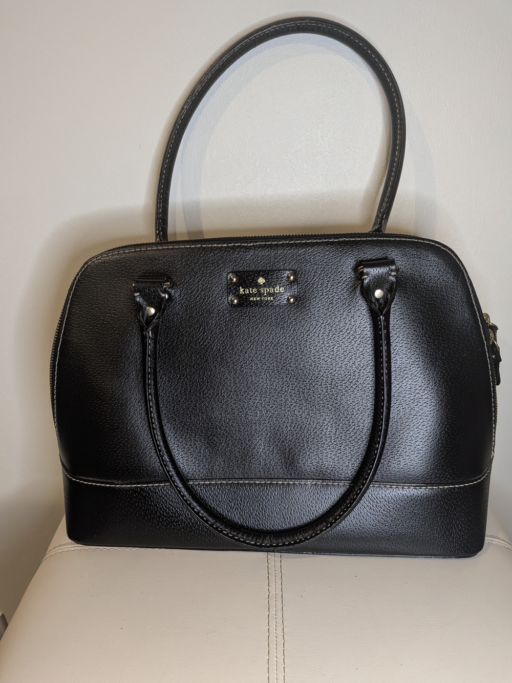 Kate Spade Black Wellesley Rachelle Leather Dome Satchel